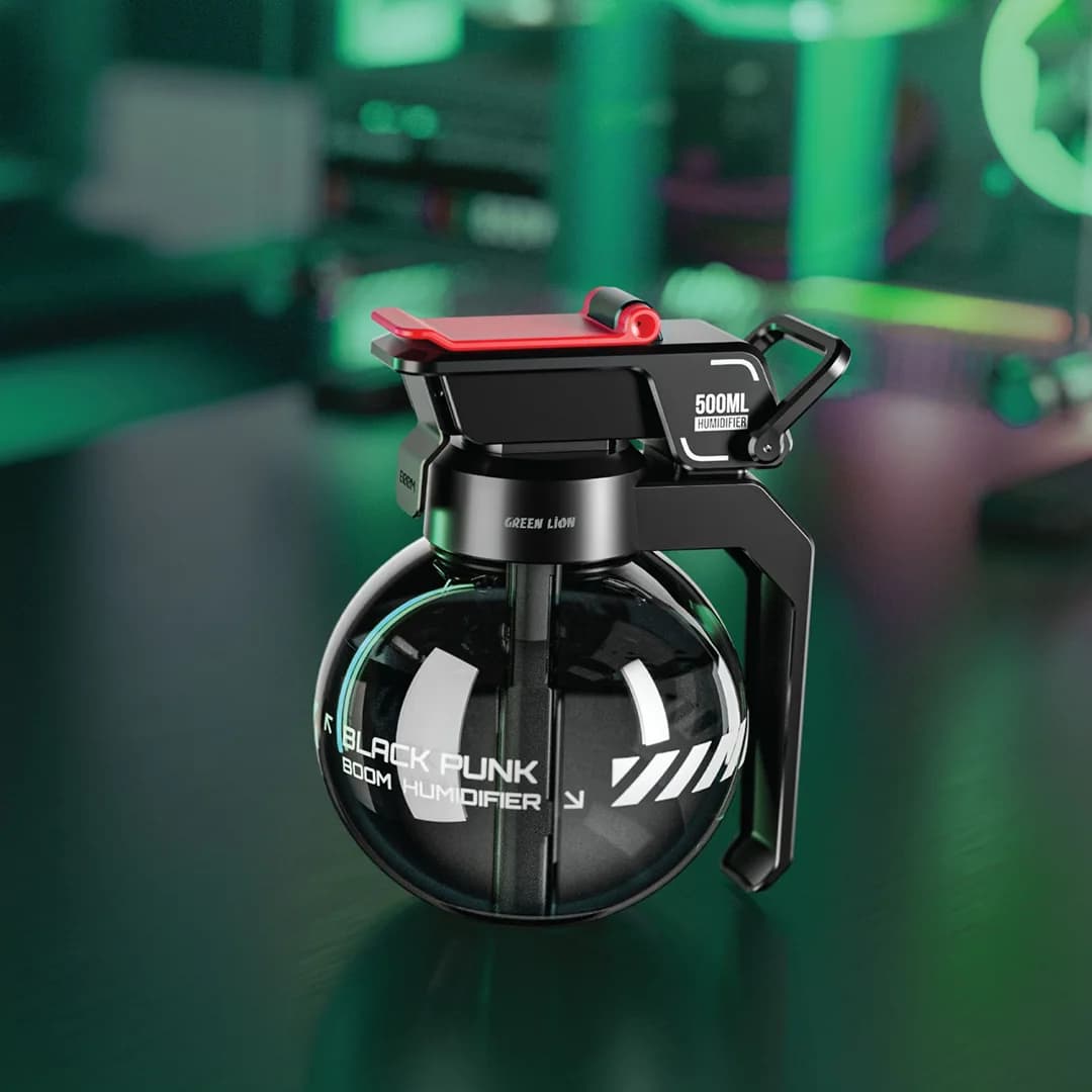 خوشبو کننده و رطوبت ساز هوا طرح نارنجک گرین لاین مدل Green Lion Grenade Humidifier 500mL — تصویر ۵