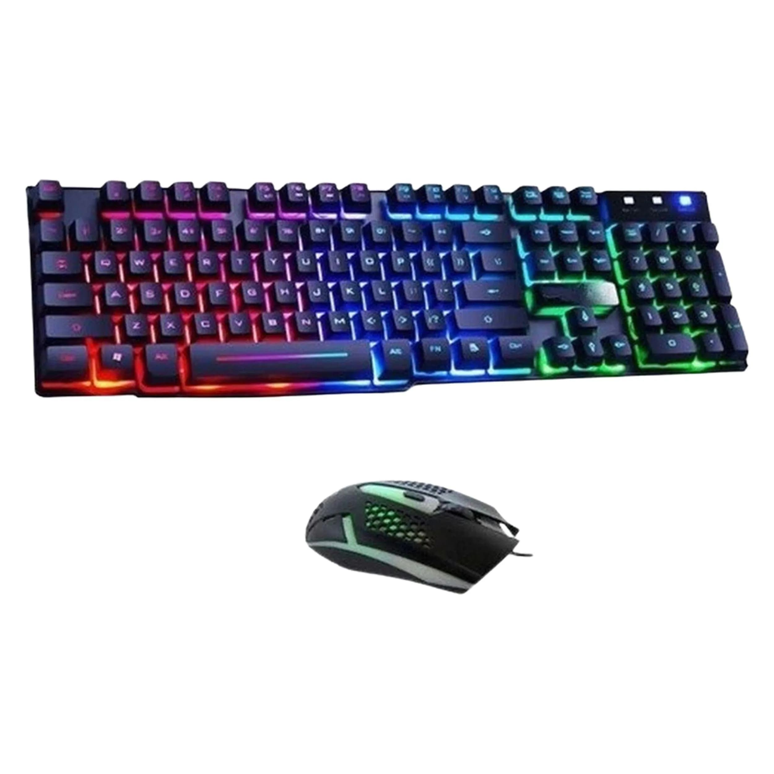 کیبورد و ماوس گیمینگ یوسیتک مدل CO 3080G، سوییچ ممبران، Full-Size، نورپردازی RGB — تصویر ۴