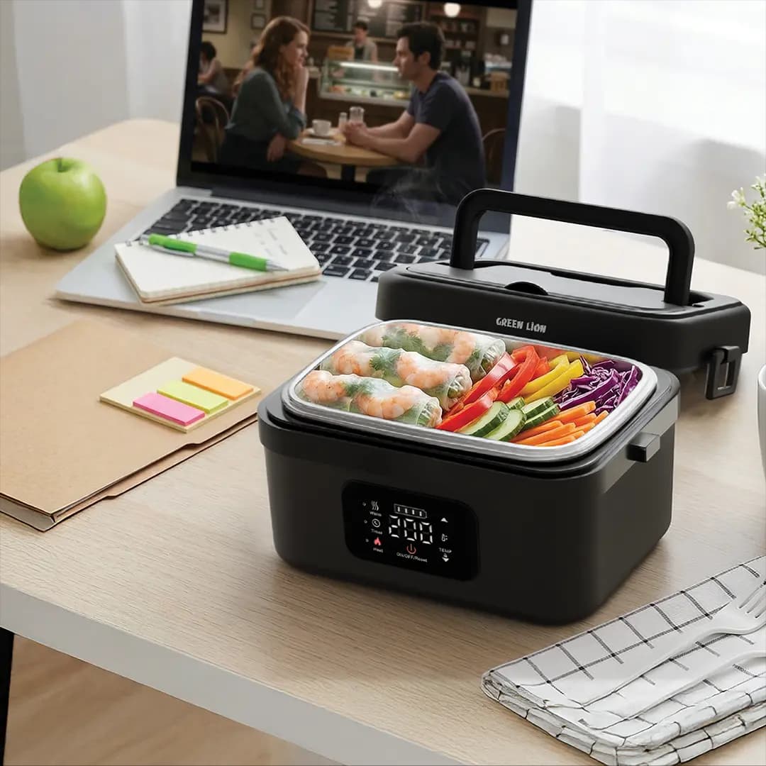 ظرف غذای برقی قابل حمل گرین لاین مدل Green Lion Portable Lunch Box GLB-30 — تصویر ۱۲