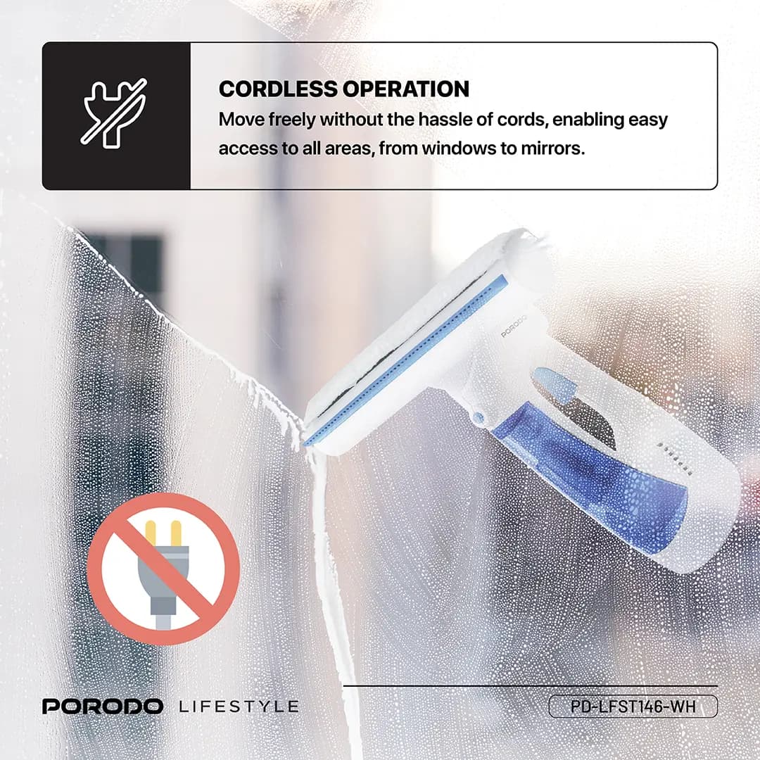 شیشه پاک کن برقی شارژی پرودو مدل Porodo Lifestyle Handheld Window Cleaner LFST146 — تصویر ۹