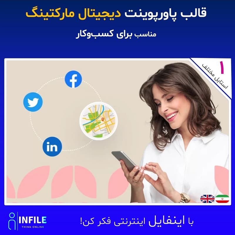 قالب پاورپوینت دیجیتال مارکتینگ 2082