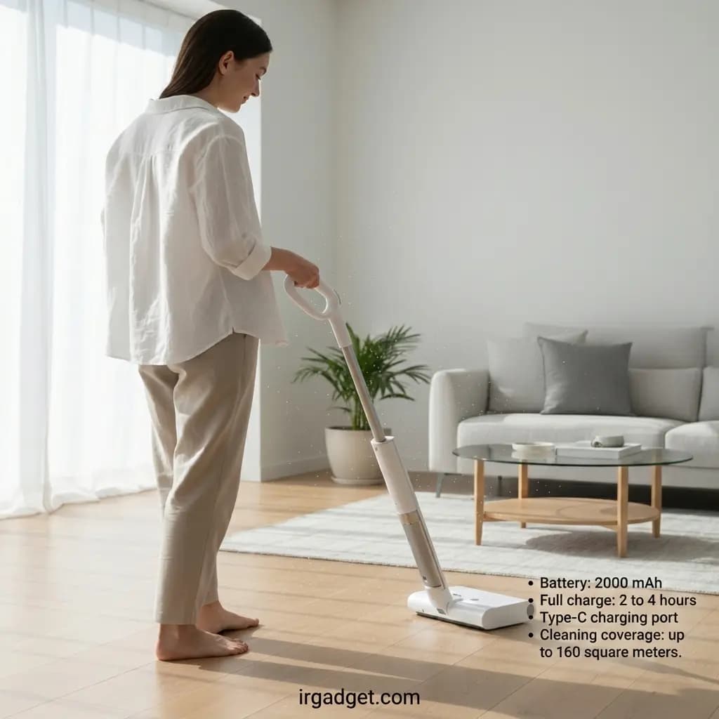 جارو و تی شارژی آب و خاک گرین لاین مدل Green Lion Hydro Pro Wet Dry Mop and Vacuum Cleaner — تصویر ۹