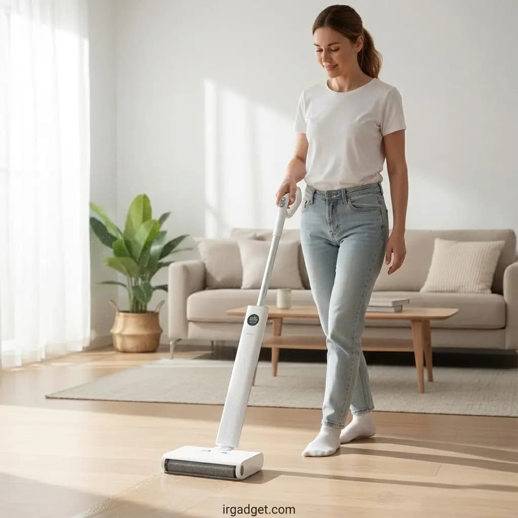 جارو و تی شارژی آب و خاک گرین لاین مدل Green Lion Hydro Pro Wet Dry Mop and Vacuum Cleaner — تصویر ۴