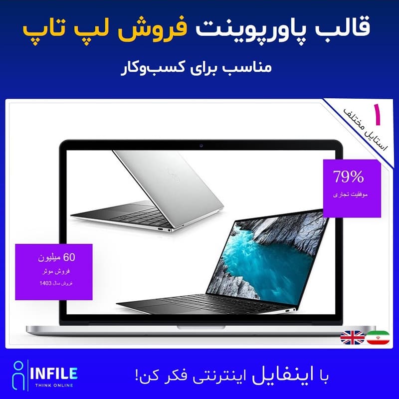 قالب پاورپوینت فروش لپ تاپ — تصویر ۲