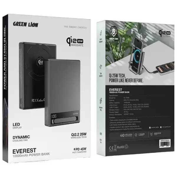 پاوربانک 45 وات 10000 هزار مگ سیف گرین لاین مدل Green Lion Everest 10000mAh — تصویر ۲