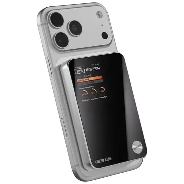 پاوربانک مگ سیف گرین لاین Green Lion G-Mag 3-In-1 ظرفیت 5000 میلی‌آمپر با شارژ سریع 20 وات — تصویر ۵