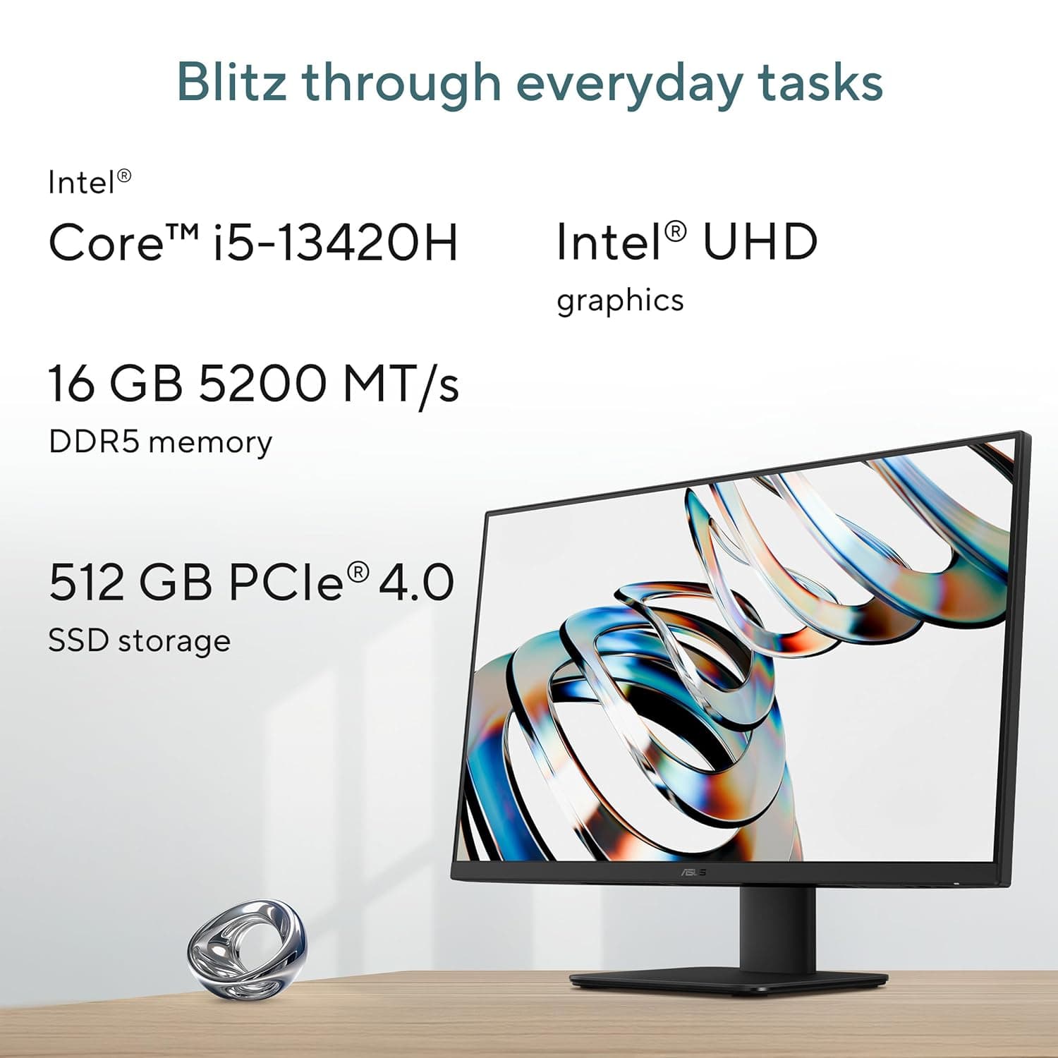 ASUS V440VAK i3 1315U 16GB 512SSD 23.8 FHD WHITE — تصویر ۷