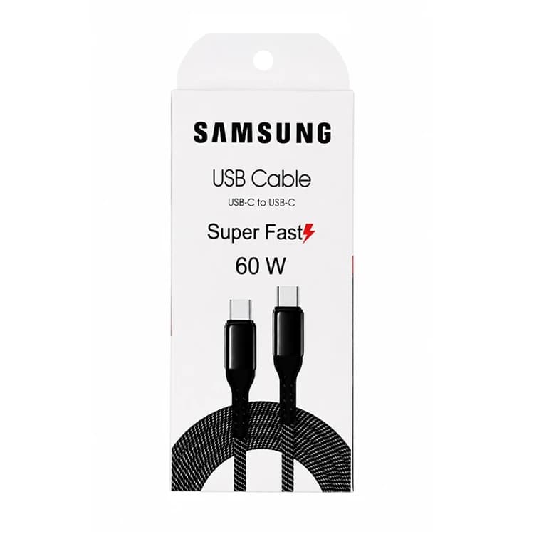 کابل 60W دیتا و شارژ Samsung دو سر Type-C — تصویر ۲