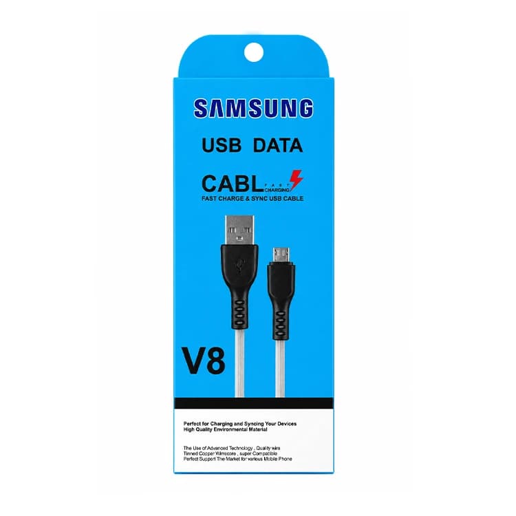 کابل دیتا و شارژ اندروید فست شارژ مدل V8 — تصویر ۳