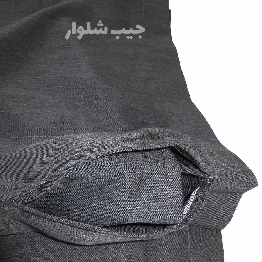 شلوار کردی مجلسی مردانه پارچه فاستونی درجه یک نوک مدادی قد 110 — تصویر ۳