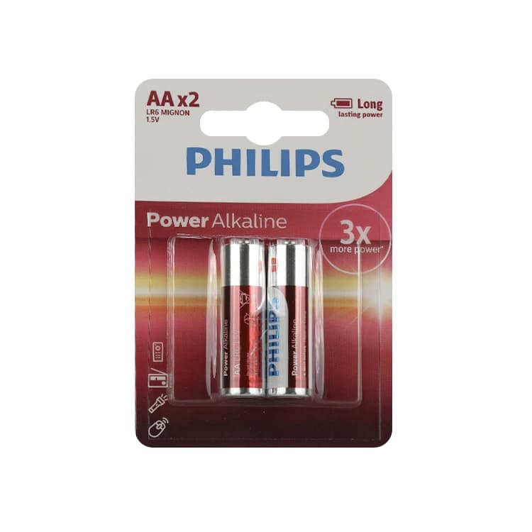 باتری قلمی آلکالاین PHILIPS کارتی 2 عددی — تصویر ۳