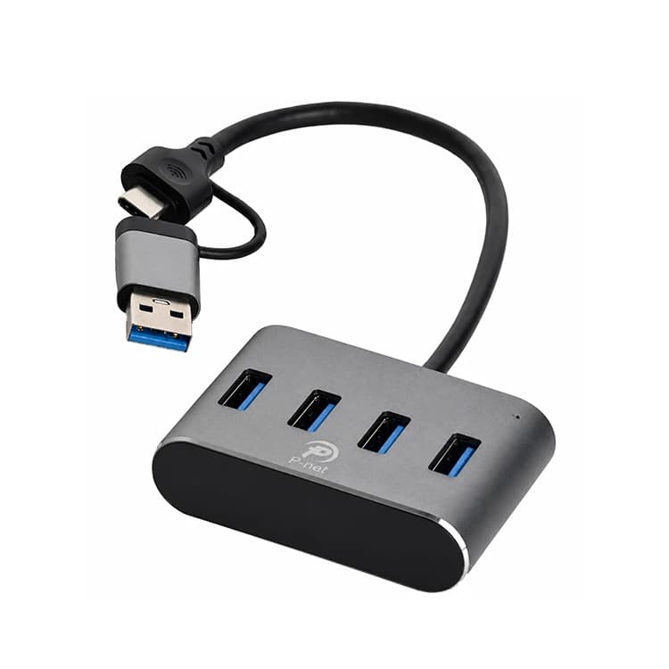 هاب 4 پورت TYPE-C+USB3 پی نت مدل P-3623 — تصویر ۲