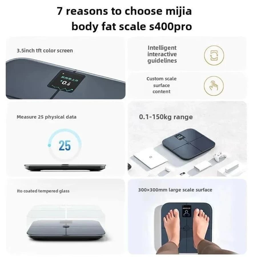 ترازو هوشمند شیائومی مدل Xiaomi Mijia Body Composition Scale S400 Pro — تصویر ۸