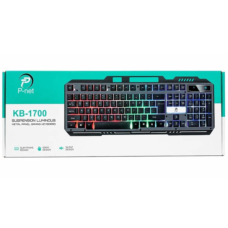 کیبورد گیمینگ سیم دار P-net مدل KB.1700 — تصویر ۲