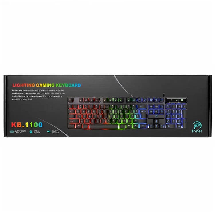کیبورد گیمینگ سیم دار P-net مدل KB.1100 — تصویر ۲