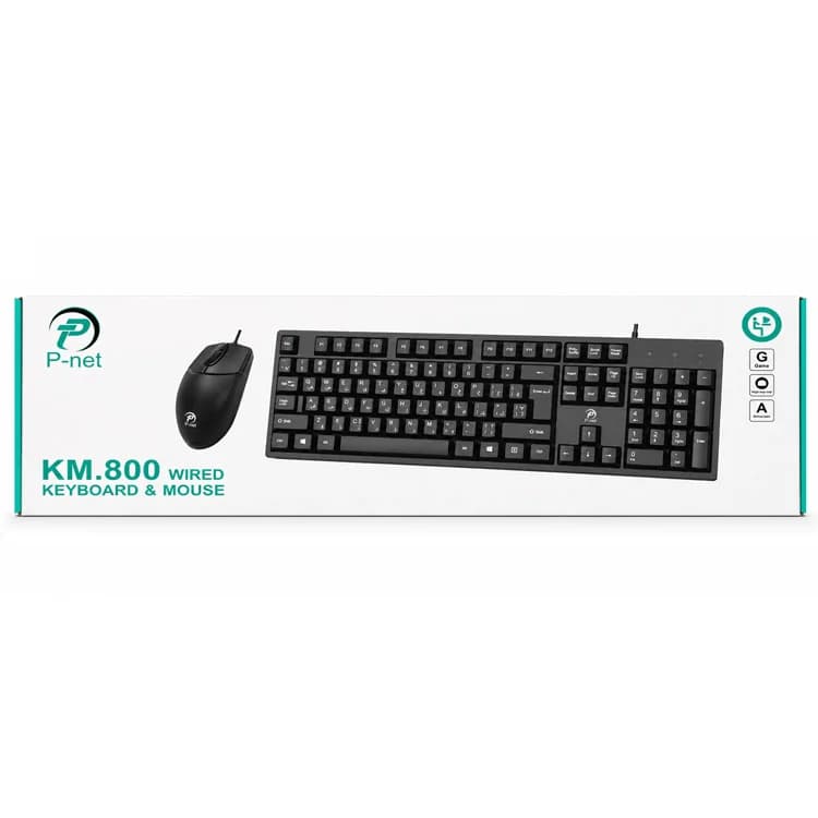 کیبورد و ماوس سیم دار P-net مدل K.M800 — تصویر ۶