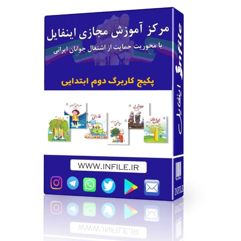 کاربرگ دوم ابتدایی ( پکیج کاربرگ دروس فارسی، ریاضی، علوم، قرآن و هدیه)