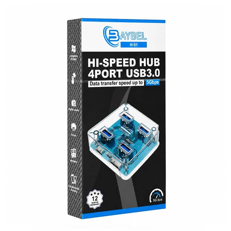هاب 4 پورت BAYBEL USB 3.0 مدل H91