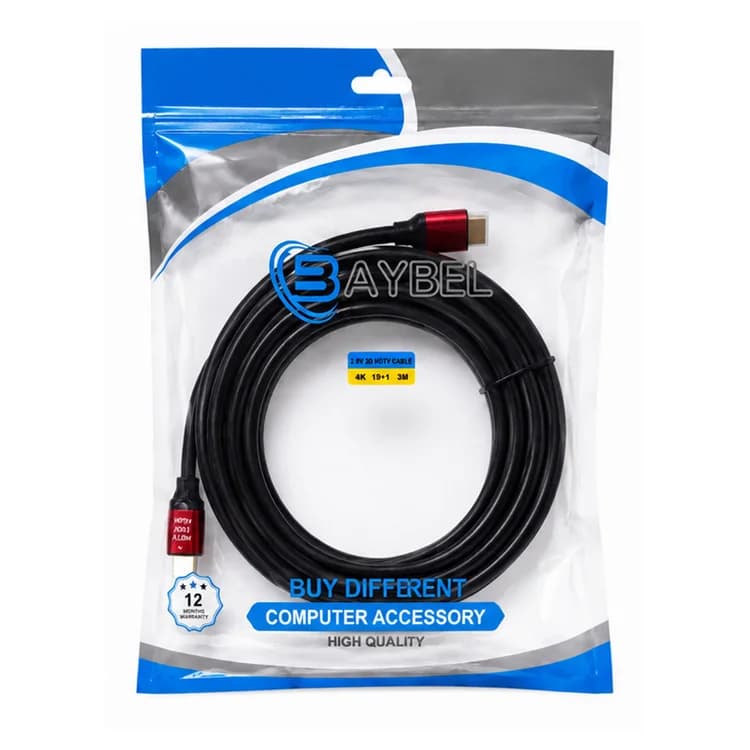 کابل 3 متری HDMI 4K برند BAYBEL — تصویر ۲