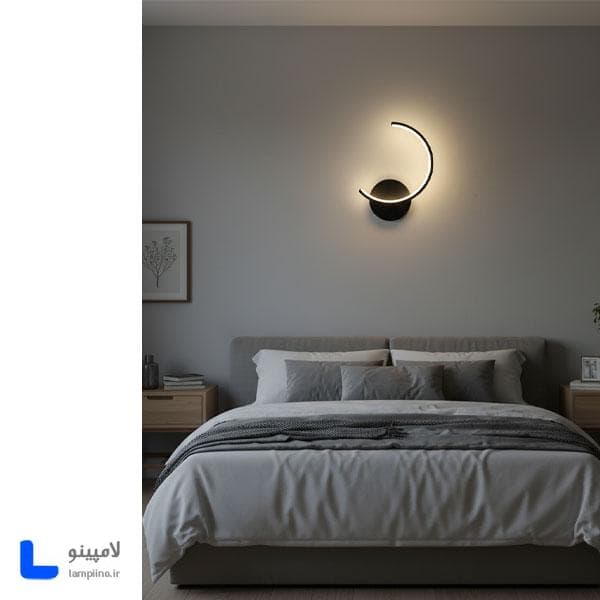 چراغ دیواری مدرن هلال شاین لایت قطر 30 cm — تصویر ۲