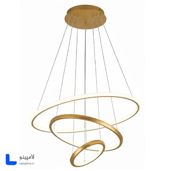 چراغ آویز مدرن سه حلقه شاین لایت 30-40-50 cm — تصویر ۳