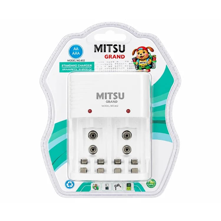 شارژر باتری قلمی و نیم قلمی و کتابی MITSU مدل 802