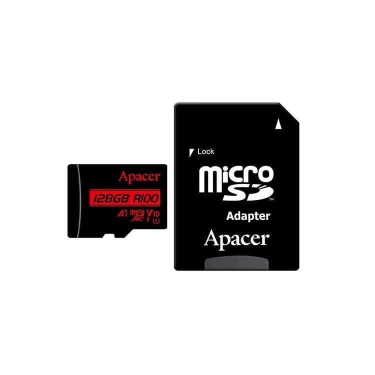 کارت حافظه microSDHC اپیسر مدل Rioo کلاس 10 استاندارد UHS-I U1 سرعت 100MBs ظرفیت 128 گیگ آداپتور دار — تصویر ۲