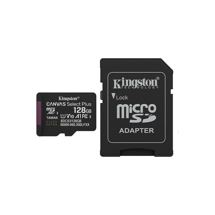 کارت حافظه microSDHC کینگستون مدل CANVAS کلاس 10 استاندارد UHS-I U1 سرعت 150MBs ظرفیت 128 گیگ آداپتور دار — تصویر ۴