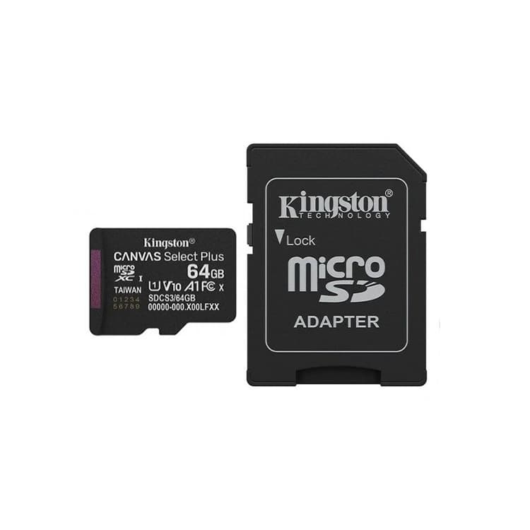 کارت حافظه microSDHC کینگستون مدل CANVAS کلاس 10 استاندارد UHS-I U1 سرعت 100MBs ظرفیت 64 گیگ آداپتور دار — تصویر ۲