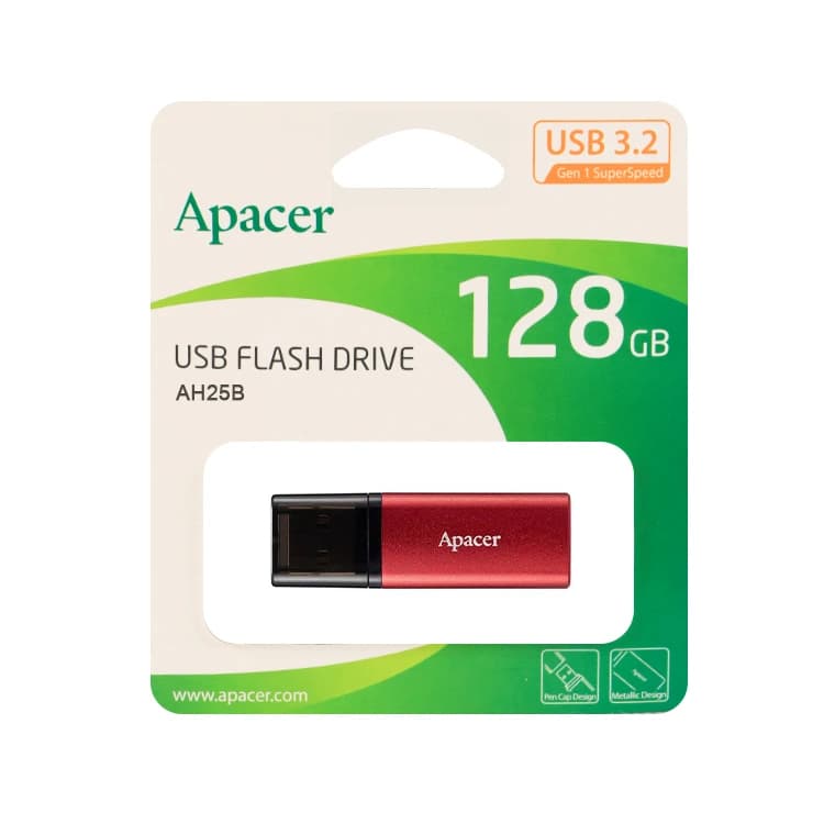 فلش 128 گيگ APACER مدل USB3.2 AH25 — تصویر ۲