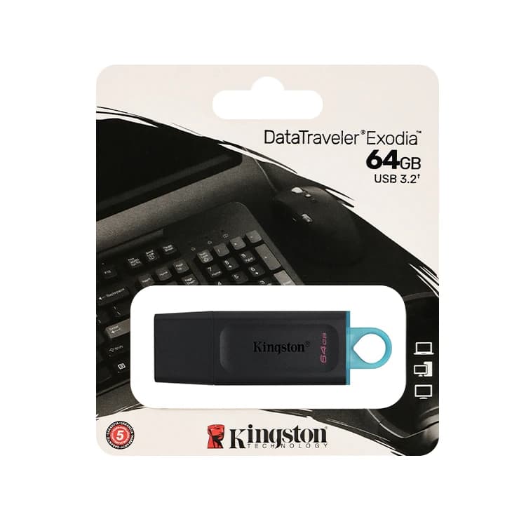 فلش 64 گيگ KINGSTON مدل USB3.2 Exodia — تصویر ۴