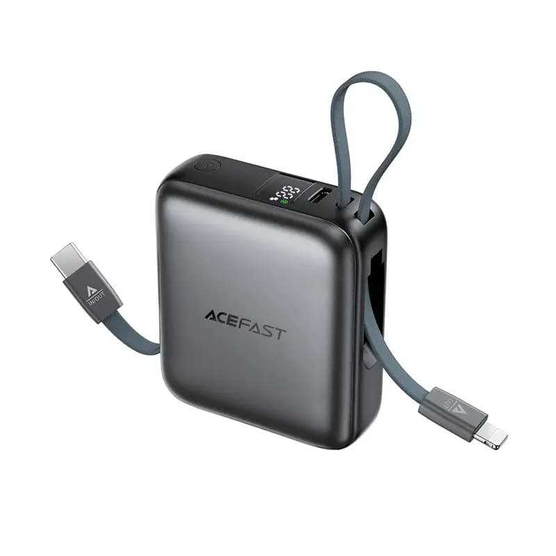 پاوربانک 10000 ایس فست ACEFAST M23 PD22.5W GaN Fast Charger توان 22.5 وات همراه با کابل متصل — تصویر ۱۲