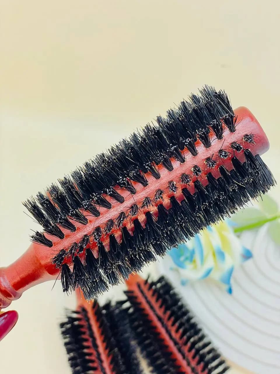 برس گرد دسته چوبی خارجی اصل — تصویر ۴