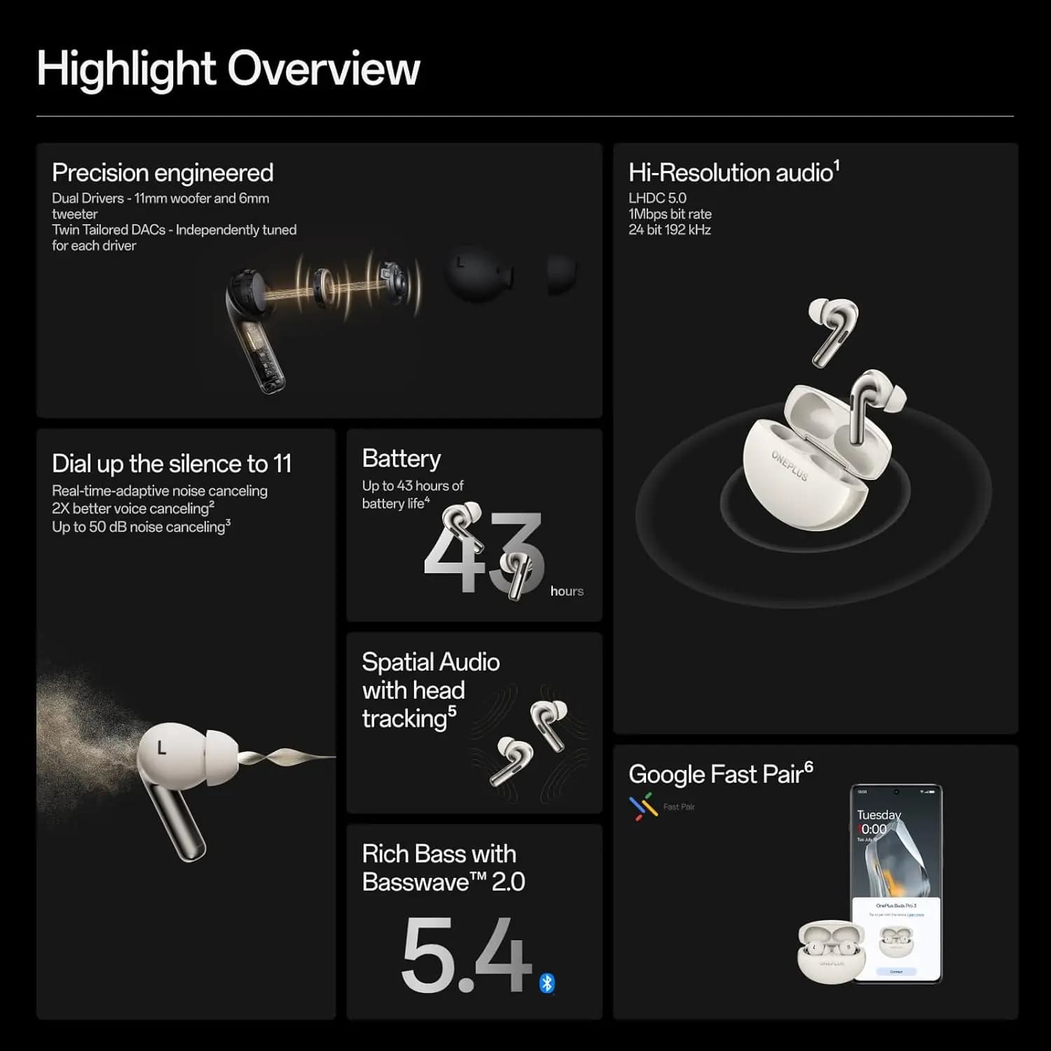هدفون بی سیم وان پلاس مدل OnePlus Buds Pro 3 — تصویر ۸