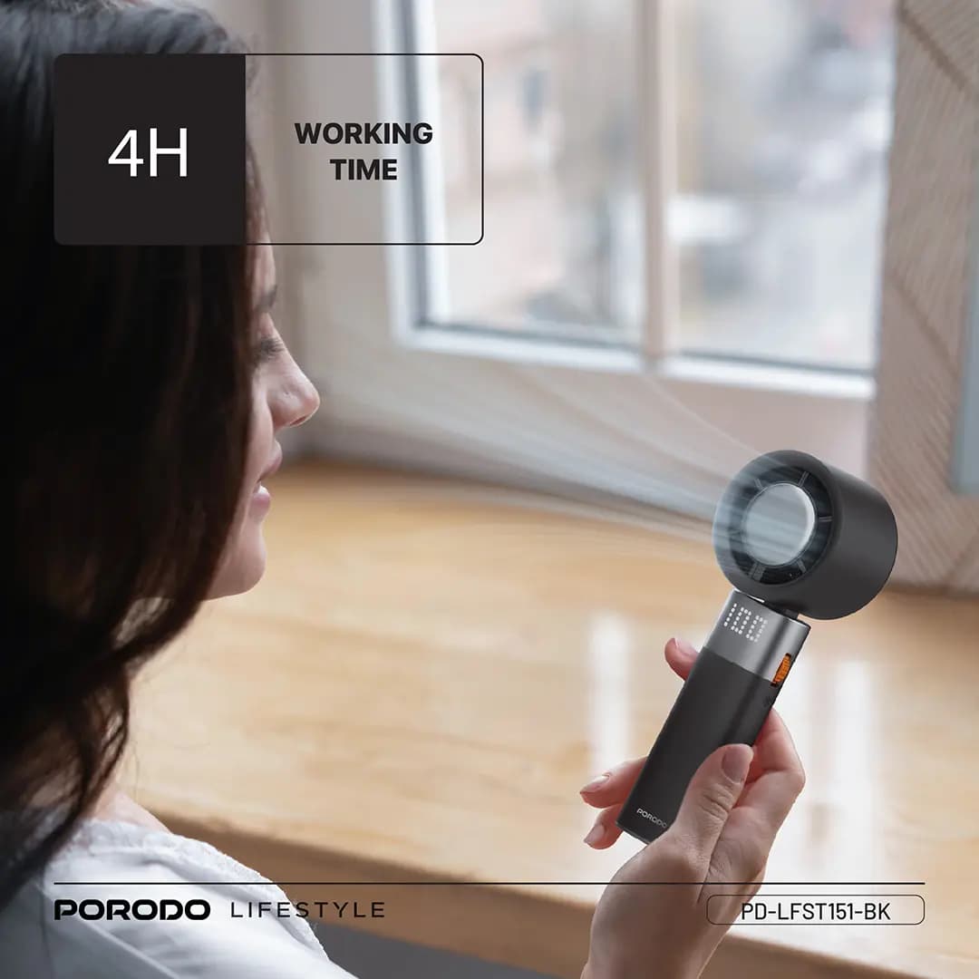 پنکه دستی خنک کننده توربو پرودو مدل Porodo Lifestyle Handheld Turbo Fan LFS151 — تصویر ۷