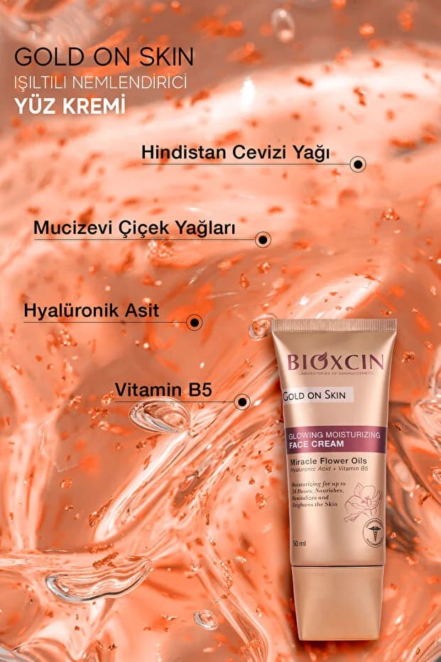 کرم مرطوب کننده و روشن کننده صورت بیوکسین سری GOLD ON SKIN حجم 50 میلی لیتر — تصویر ۵