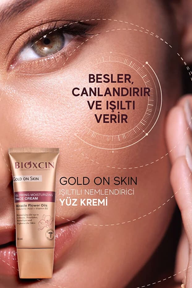 کرم مرطوب کننده و روشن کننده صورت بیوکسین سری GOLD ON SKIN حجم 50 میلی لیتر — تصویر ۴