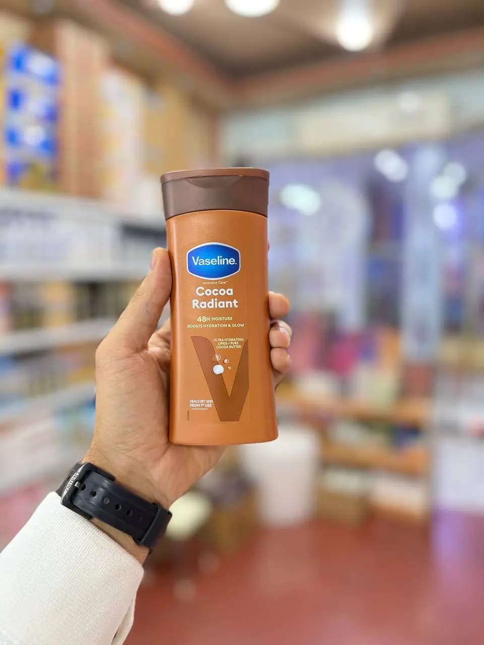 لوسیون بدن وازلین اصلی Vaseline Cocoa Glow Lotion 400ml — تصویر ۶