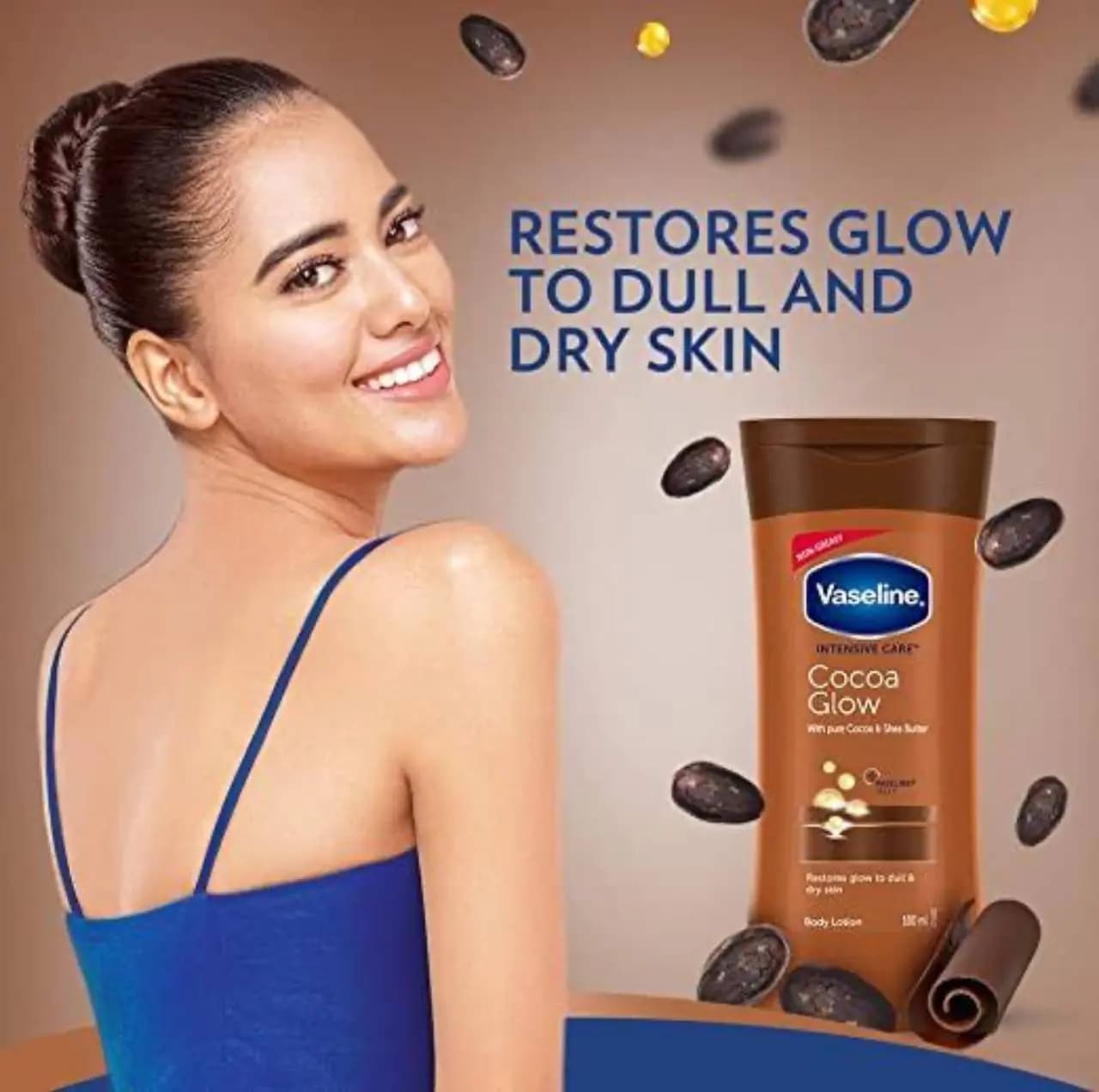 لوسیون بدن وازلین اصلی Vaseline Cocoa Glow Lotion 400ml — تصویر ۳