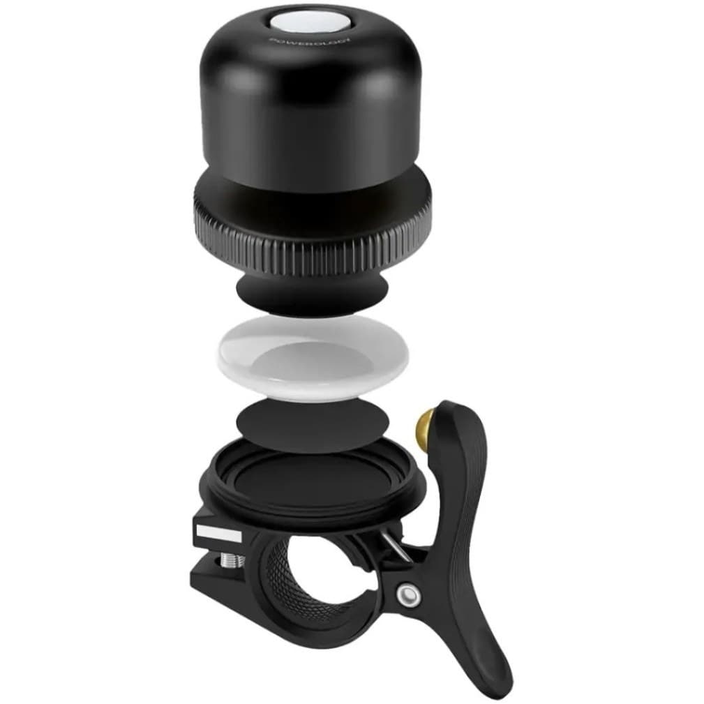 زنگ دوچرخه و موتور پاورولوژی مدل Powerology PPBCHAX3 Bicycle & Scooter Bell With Air tag — تصویر ۳