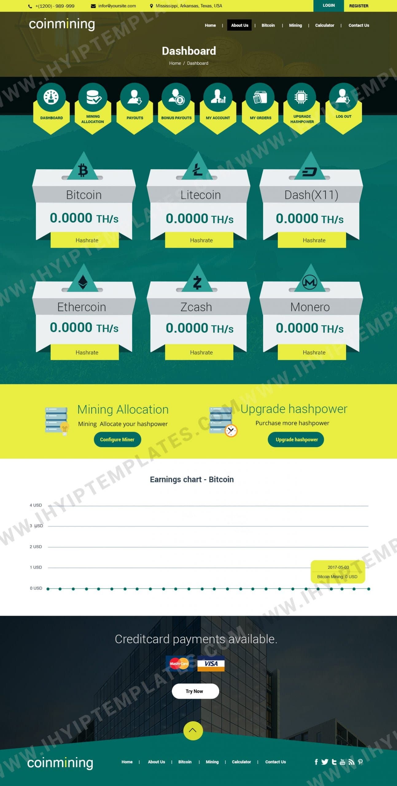 قالب HTML بیت کوین ماینینگ MT15 — تصویر ۲