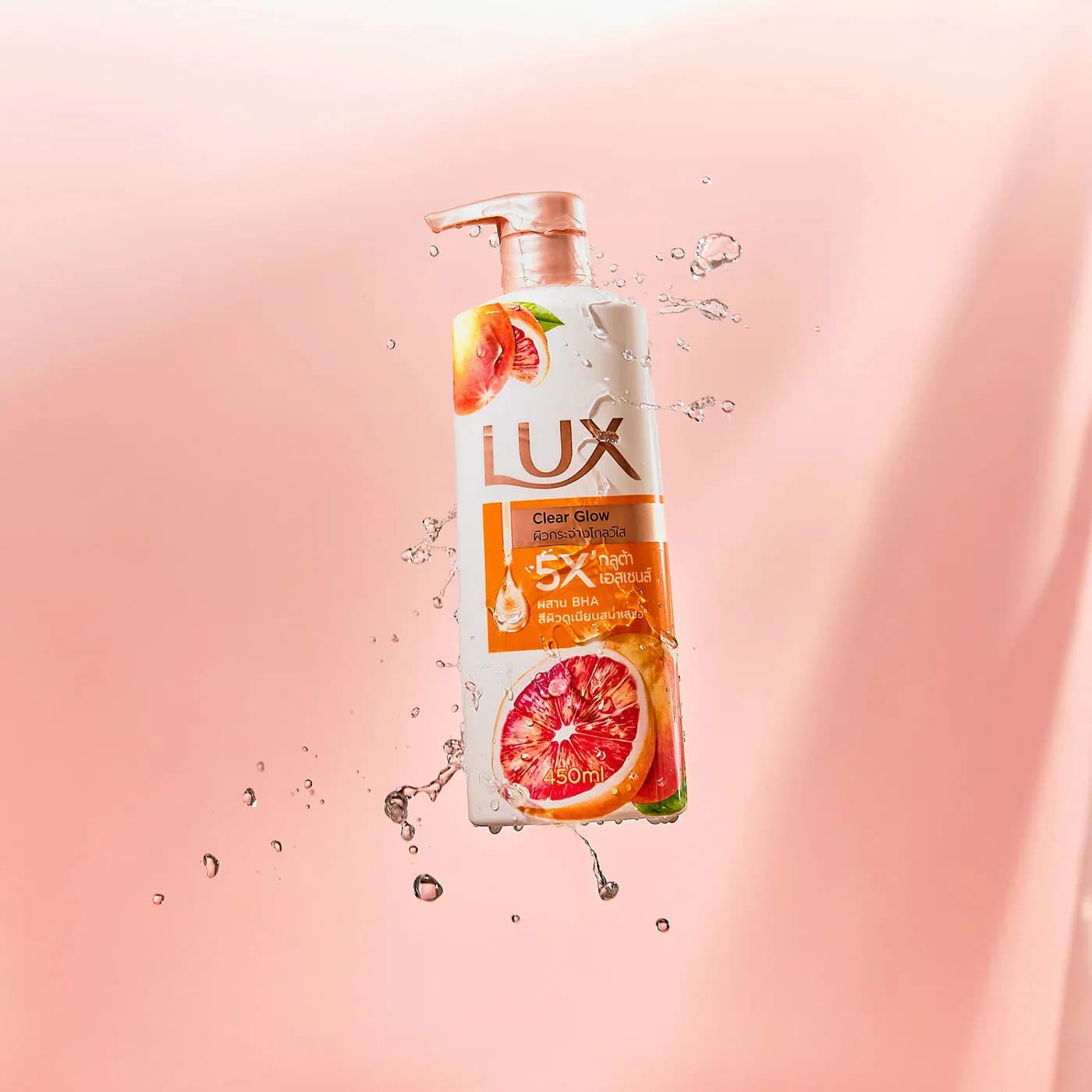 شامپو بدن لوکس گریپ فروت 450 میل | Lux body wash grapefruit fragrance — تصویر ۴