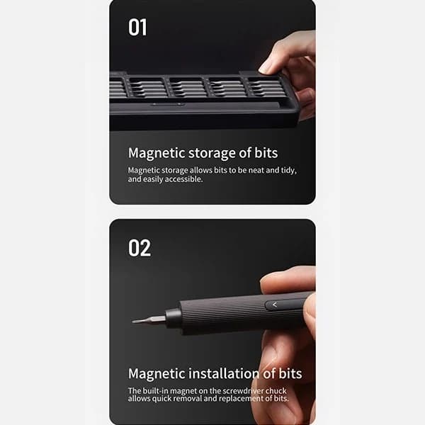 کیت پیچ گوشتی هوتو مدل Hoto Electric Precision Screwdriver Set QWLSD010 با گارانتی 18 ماهه شرکتی — تصویر ۹