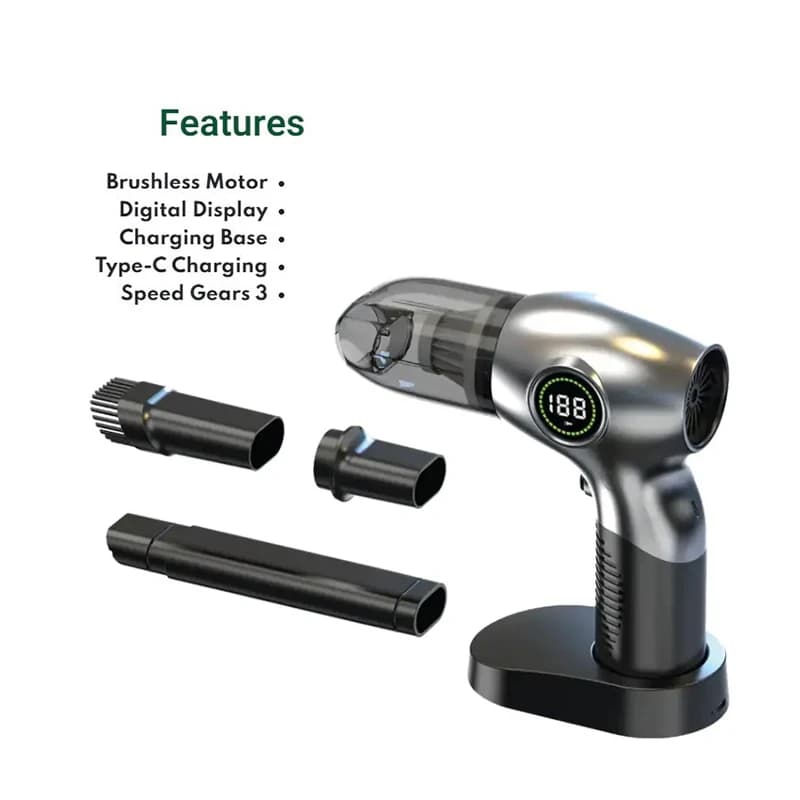 جت فن و جارو شارژی گرین لاین مدل green lion 3 IN 1 Vacuum Cleaner & Blower GN3N1VACSL — تصویر ۹