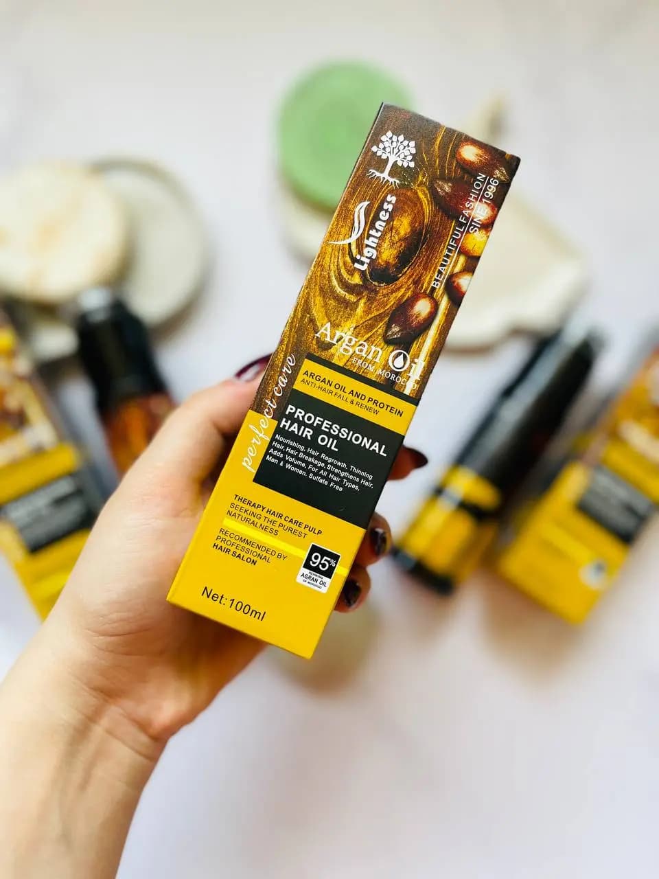 روغن آرگان لایتنس – روغن آرگان مخصوص لایتنس ‏ARGAN OIL AND PROTEIN Lightness — تصویر ۶