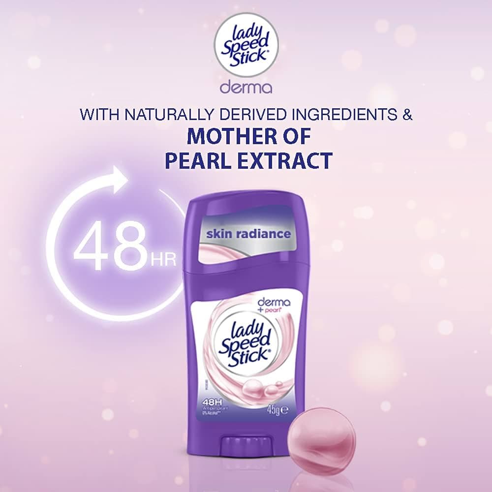 مام صابونی زنانه لیدی اسپید مروارید 45 گرم | Lady speed stick derma + pearl — تصویر ۲