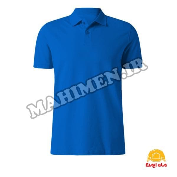 تیشرت کار یقه دار جودون رنگ آبی