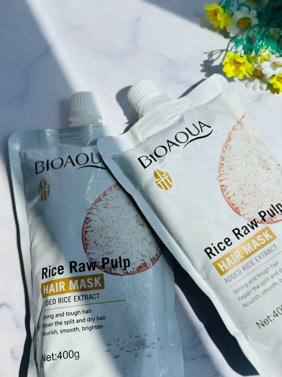 ماسک مو برنج بیواکوا BIOAQUAبا حجم 400 گرم تیوپی — تصویر ۴