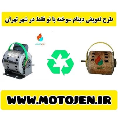 طرح تعویض موتور سوخته کولر آبی7000 با موتور 3/4 موتوژن استوک (کارکرده)