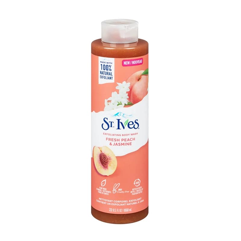 شامپو بدن سینت ایوز 650 میل هلو و یاس | ST.Ives Body wash fresh peach & jasmine — تصویر ۳